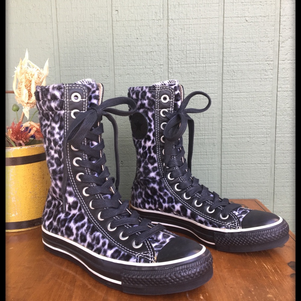 Rare 2001 Ltd. Plush Snow Leopard X-Hi Converse